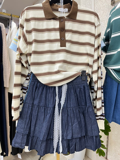 Frill Tiered Short Skirts